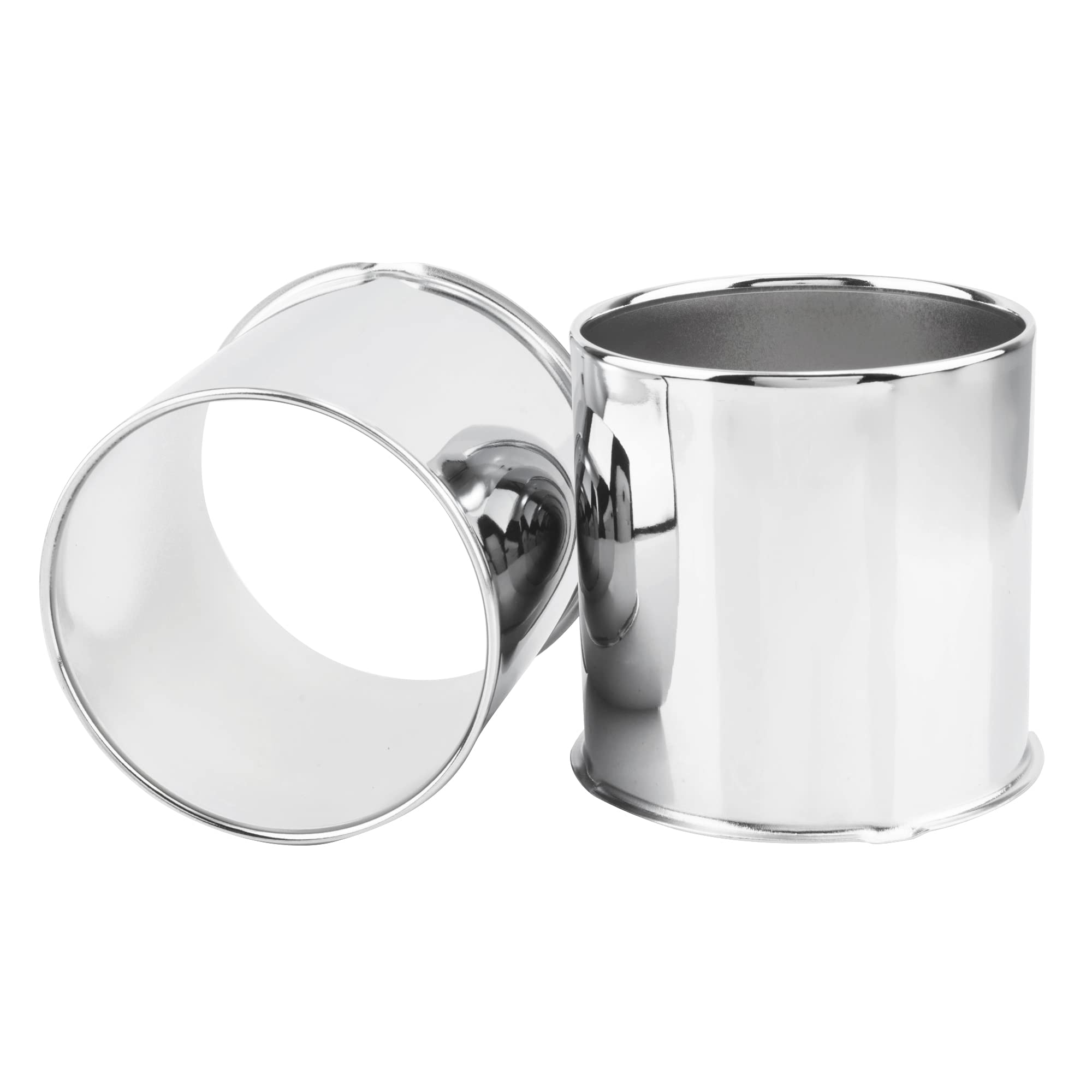 Rheedal 2Pcs 4.25inch Trailer Wheel Center Cap Push Through 4.25" Bore 4.27" Tall Open End Hub Cap for Truck SUV RV Wheel Rim, Chrome Wheel Cover