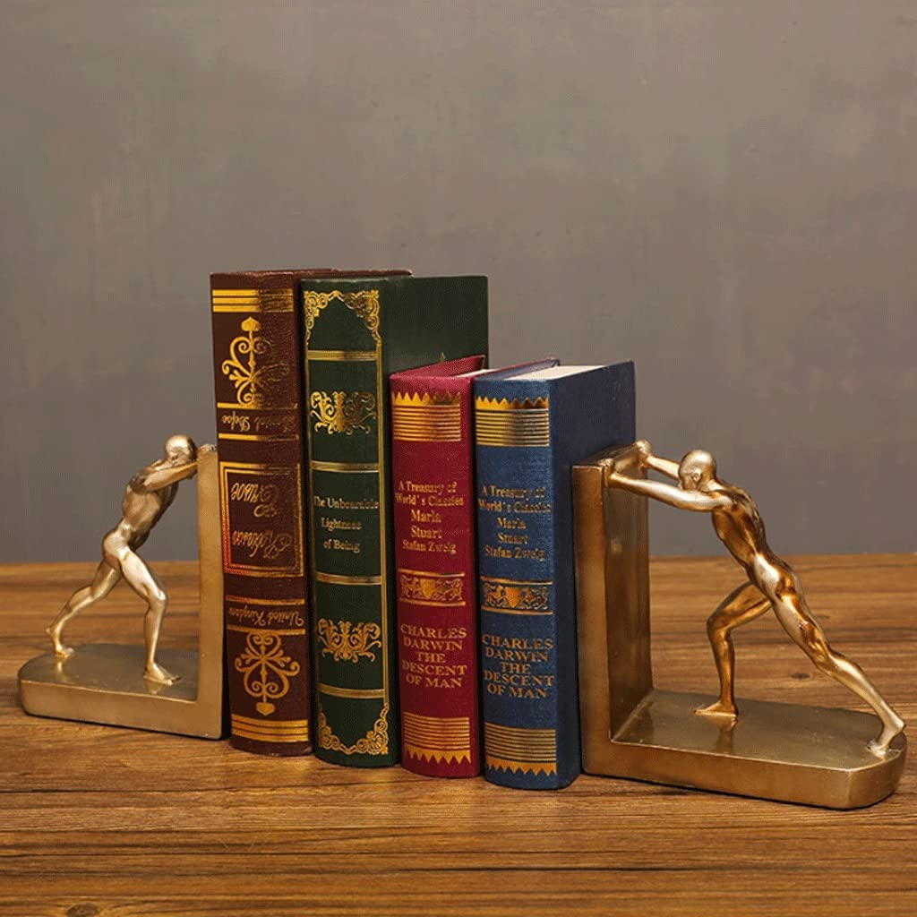 Apoya Libros Sujetalibros Sujetalibros Retro con Personalidad, sujetalibros Creativo, práctico, clásico, a la Moda, para decoración del hogar y la Oficina, Regalos Sujeta Libros Soporte Libros