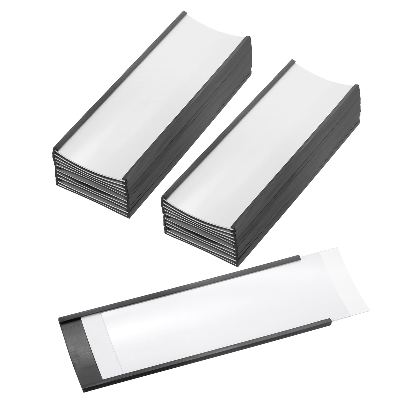 PATIKIL Magnetic Label Holder 5.5" x 2" with Paper Inserts