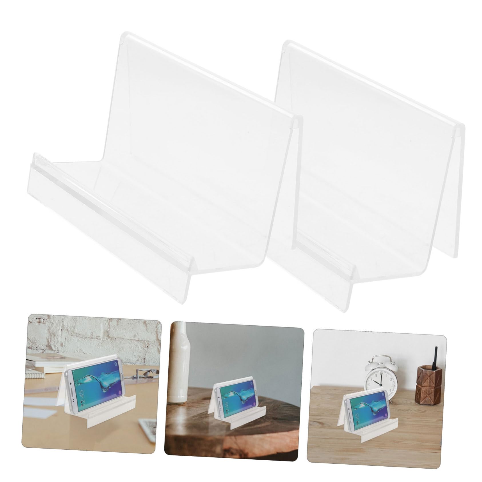 Espositore per Portafogli in Plastica Trasparente 6 Pezzi Scaffale Porta Borsette e Accessori per Negozi e Vetrine