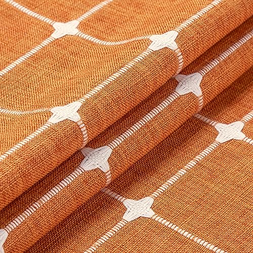 Classic Plaid Linen Tassel Shower Curtain - image 4