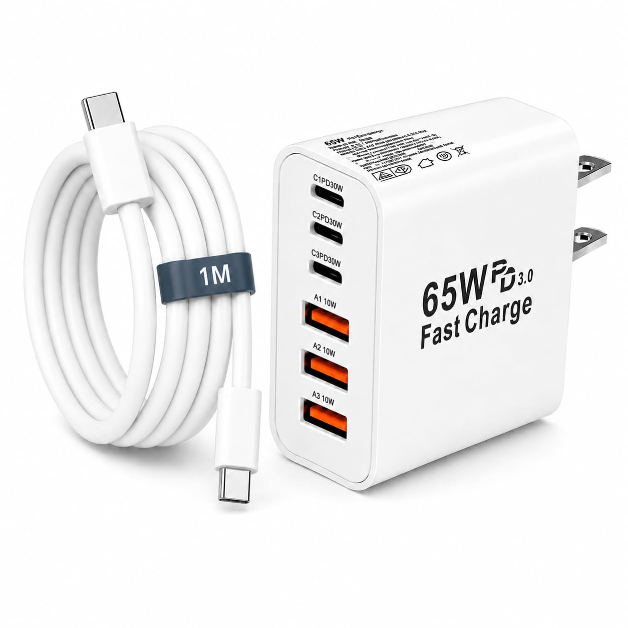Amazon | タイプC 充電器 USB Type-C 充電器 合計PD65W 急速充電