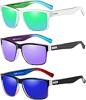 Vista 23 de Gafas de sol deportivas polarizadas para hombre Ciclismo Correr Pesca Golf Moda Gafas de sol Mujeres HD6009 Lente polarizada con espejo azul y negro