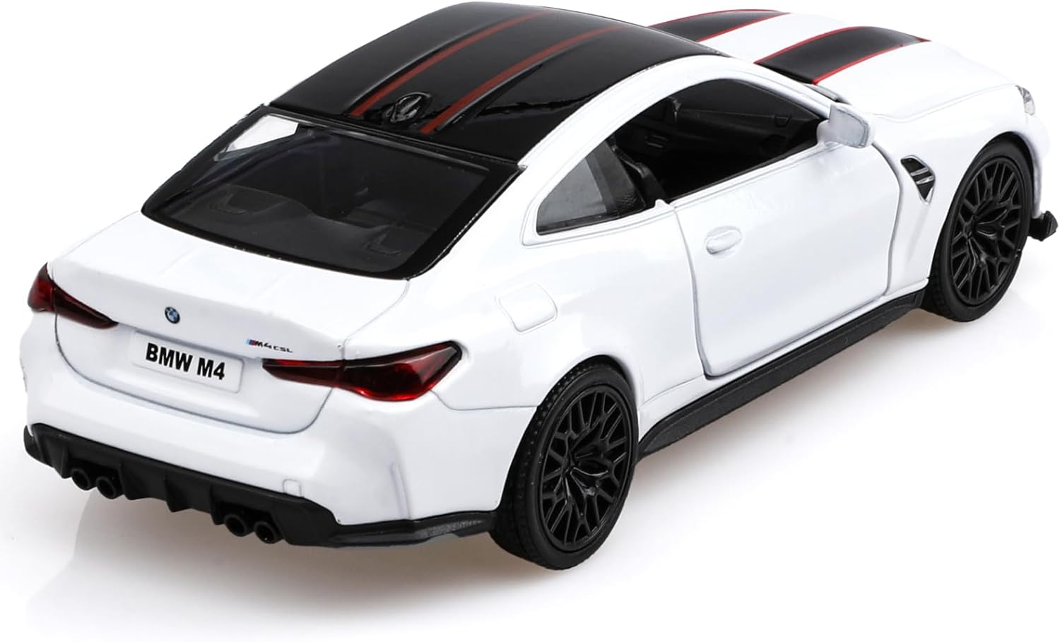 TOKAXI 1/36 Scale BMW M4 CSL Diecast Model Cars,Pull Back Vehicles BMW M4 Toy Cars,Cars Gifts for Boys Girls (White)