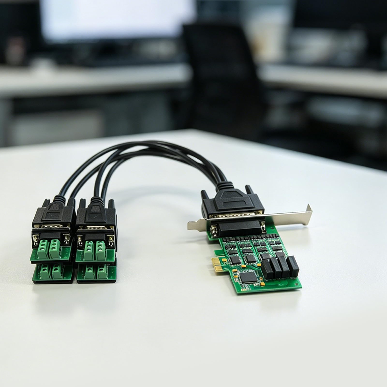 Scheda di espansione PCIe industriale a 4 porte RS485/RS422 Port Card PCIe Convertitore di espansione di gioco di sostituzione veloce trasferimento dati