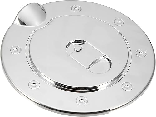 X AUTOHAUX Tapa de llenado de depósito de combustible cromada, decoración para GMC Sierra 3500 para Chevrolet Silverado Cubierta de llenado de