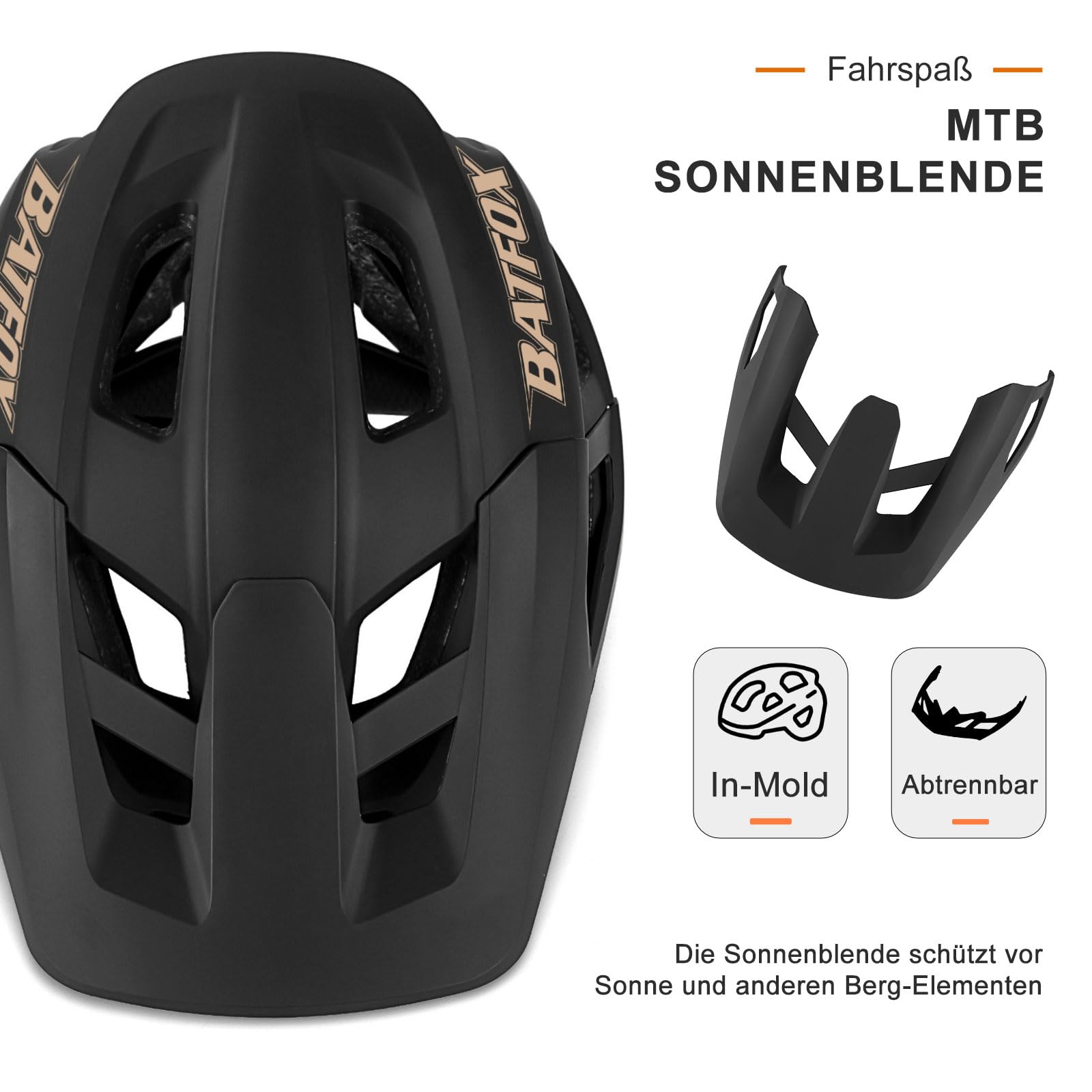 Mountainbike-Helm & NTA 8776 E-Bike für Erwachsene und Jugendliche, MTB Fahrradhelm für Herren und Damen (52-60 cm)