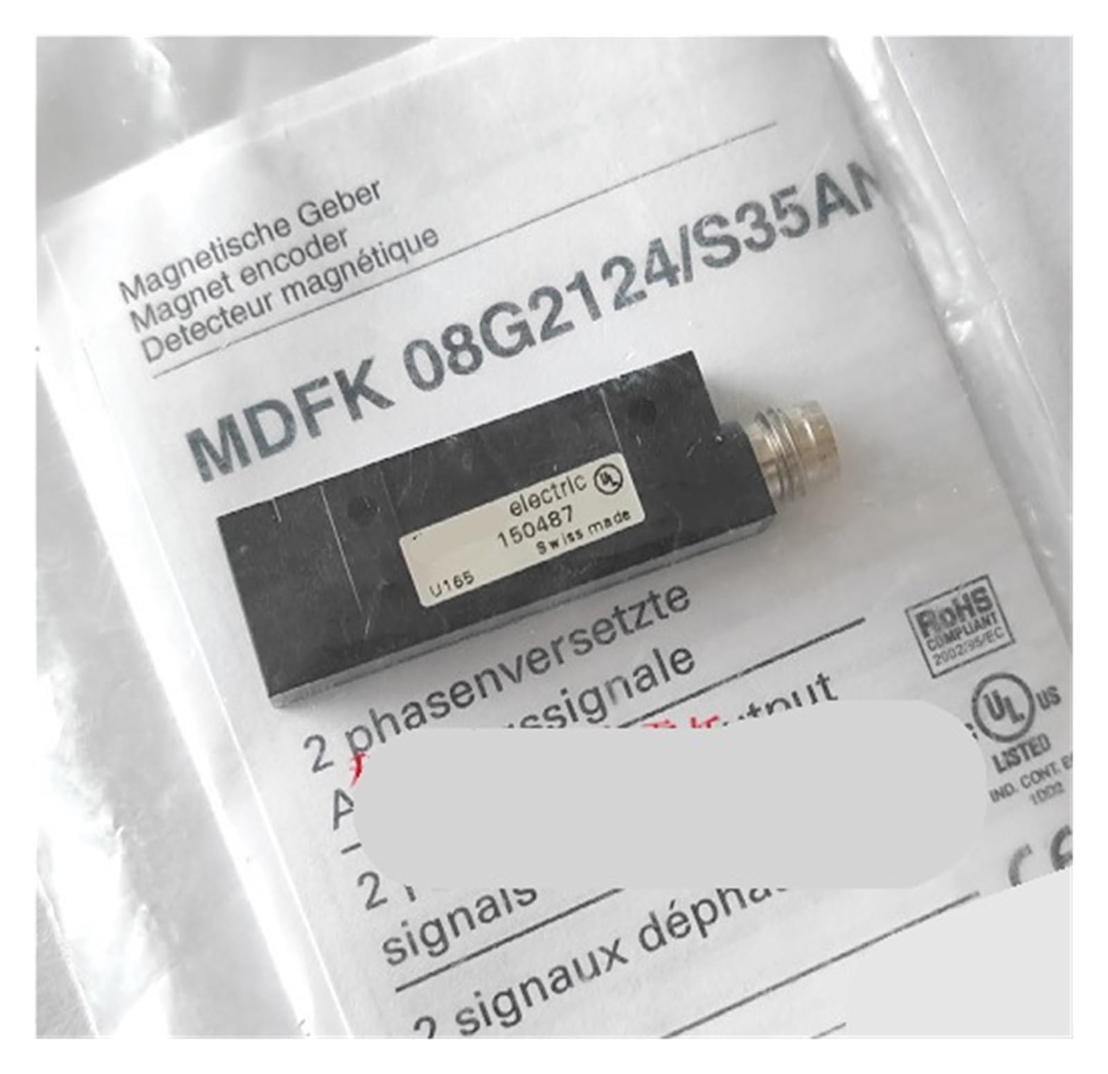 UITGVDQAT 150487 incremental encoder sensor