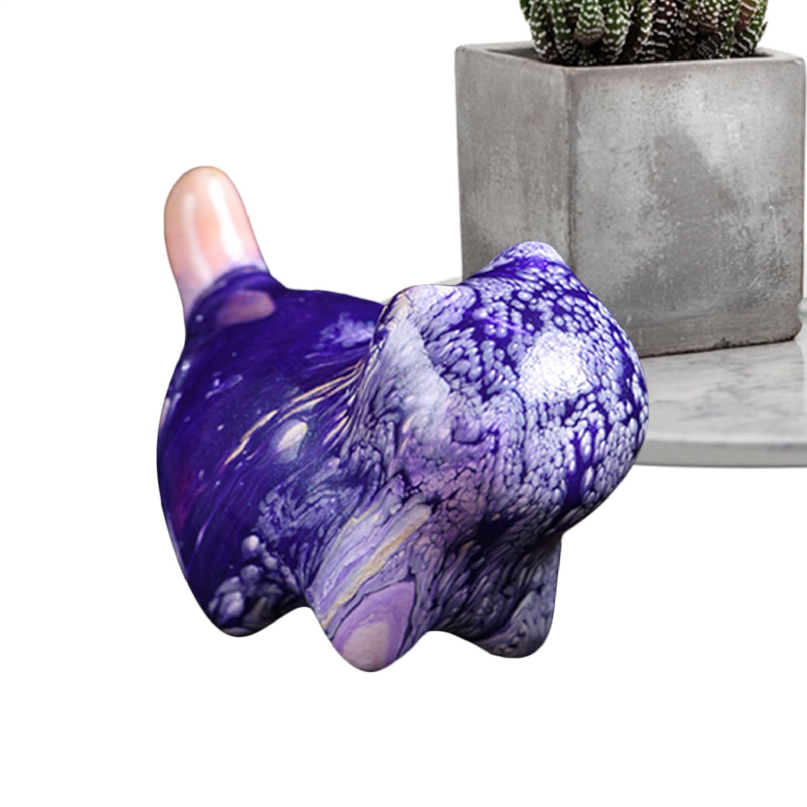 Cat Sculptures Home Decor | Wooden Cat Statue,Handmade Floating Paint Small Statue for Shelf Display Bedside Workplace Bedroom Pet Lover