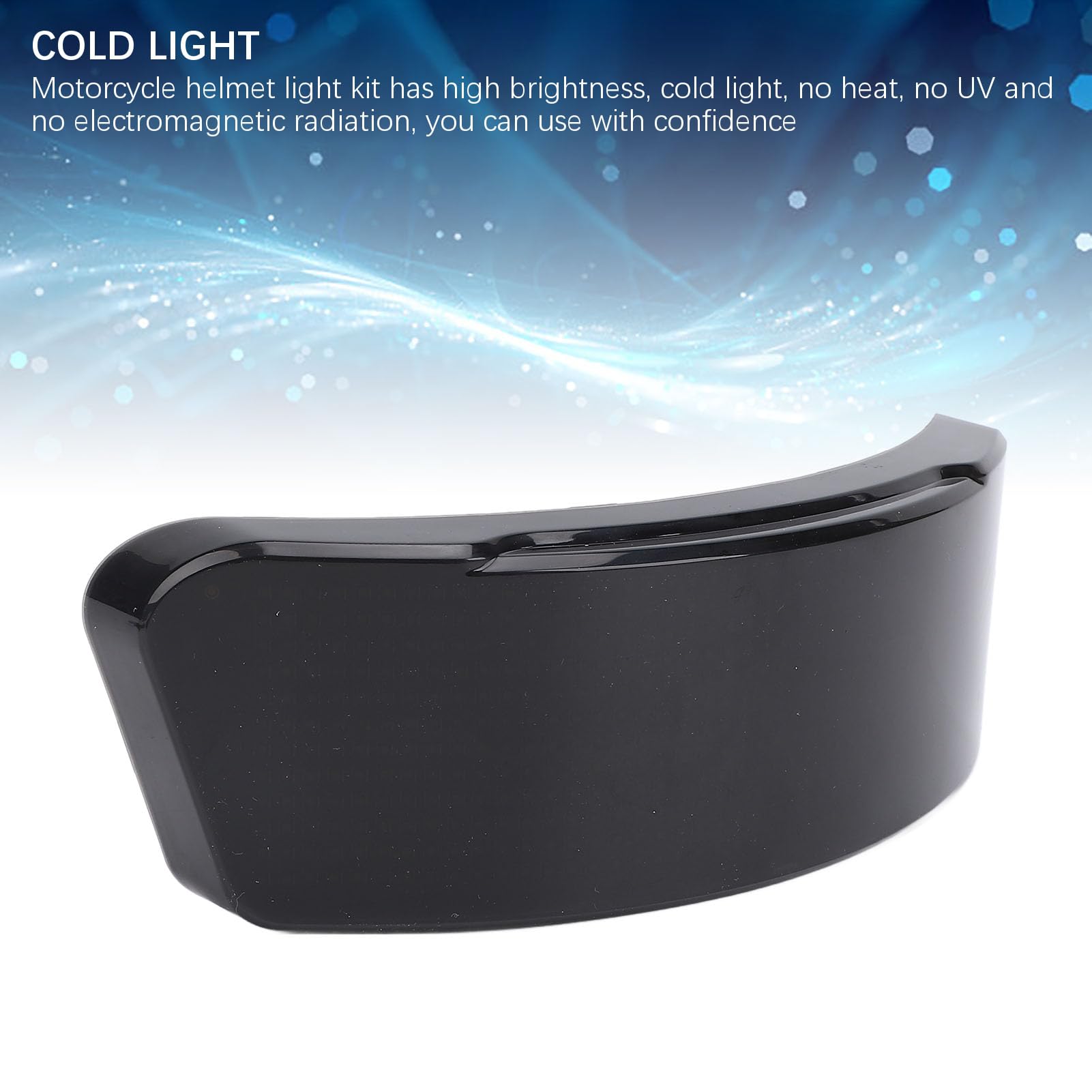 Kit de lumière LED sans Fil pour Casque de Moto, contrôle par Application Bluetooth, lumière Froide colorée pour l'équitation de Nuit, Cyclisme, Ski, matériau PVC Solide