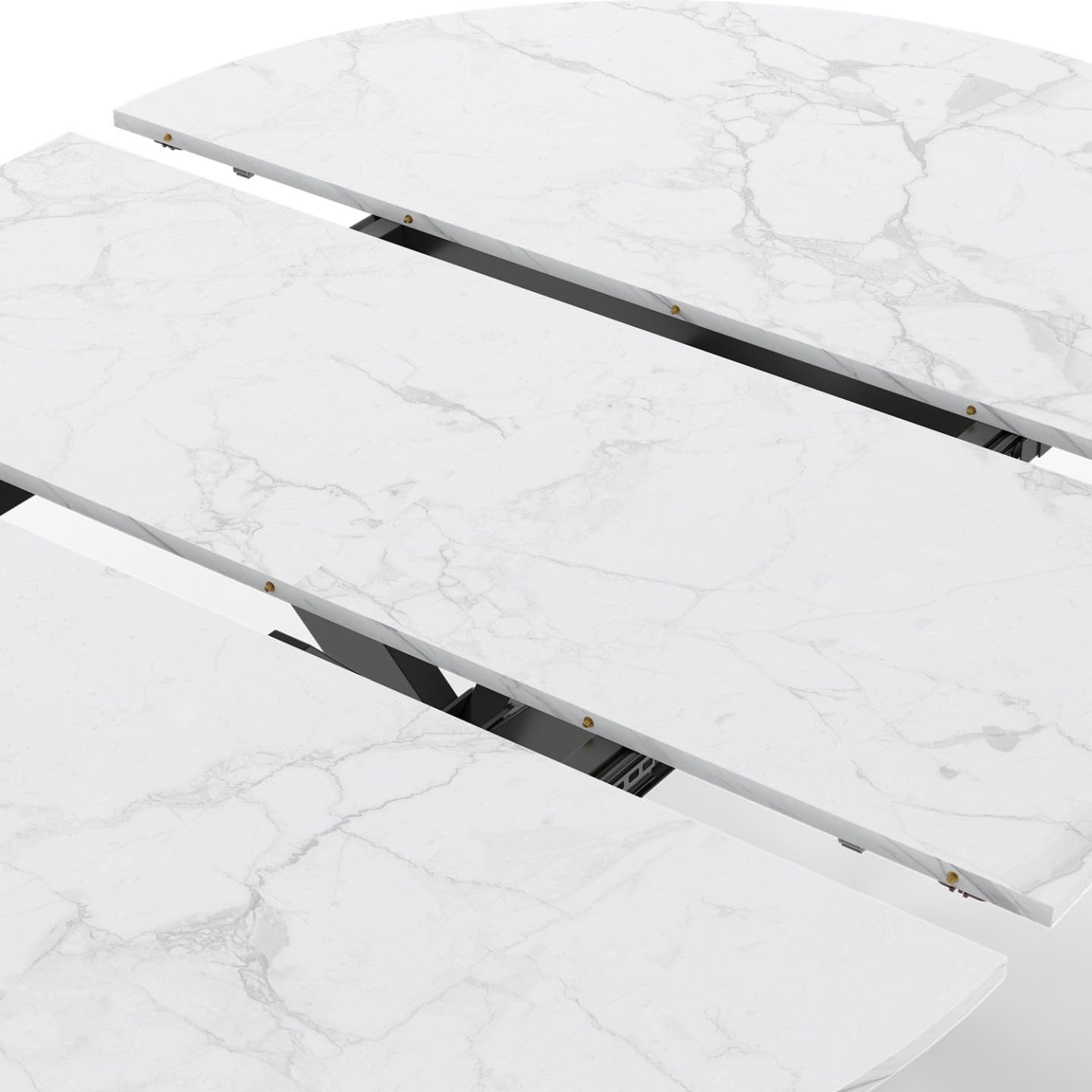 IDMARKET Table à Manger Ronde YUNA 6 Personnes Pied Filaire En