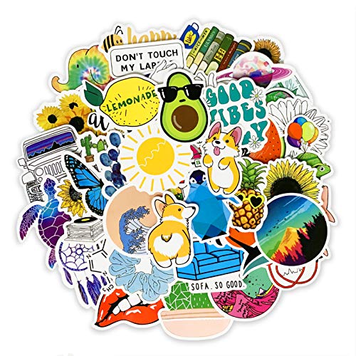 JOKOVIAN 50Pcs VSCO Waterproof Stickers for Water Bottle Laptop Hydroflasks Luggage Computer Aesthetic Vinyl Stickers for Teens Girls Kids