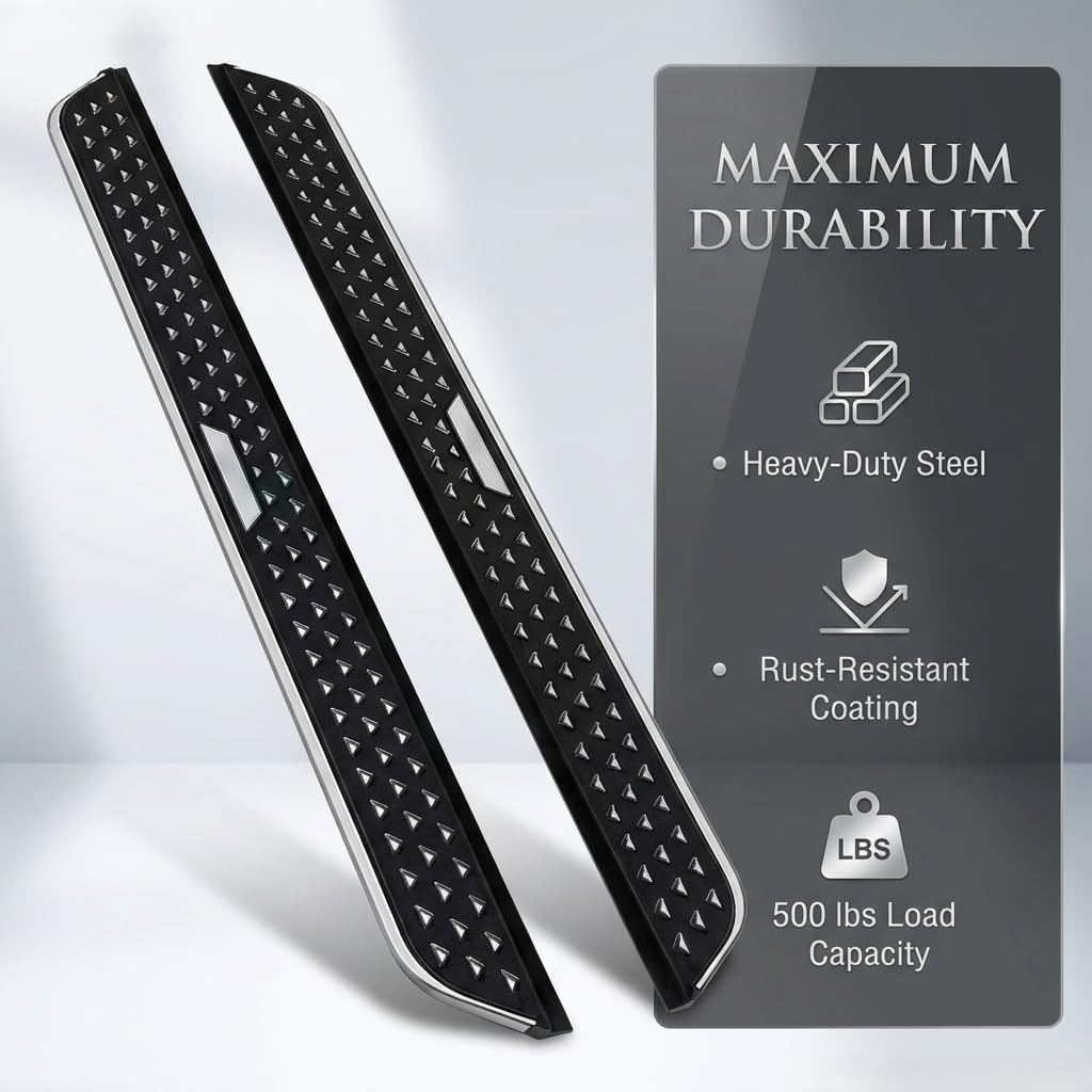 2Pcs Running Board Side Steps Compatible with Jeep Grand Cherokee 2022-2025 2026, Step Pedal Door Fixed Nerf Bars, with Brackets, Aluminum