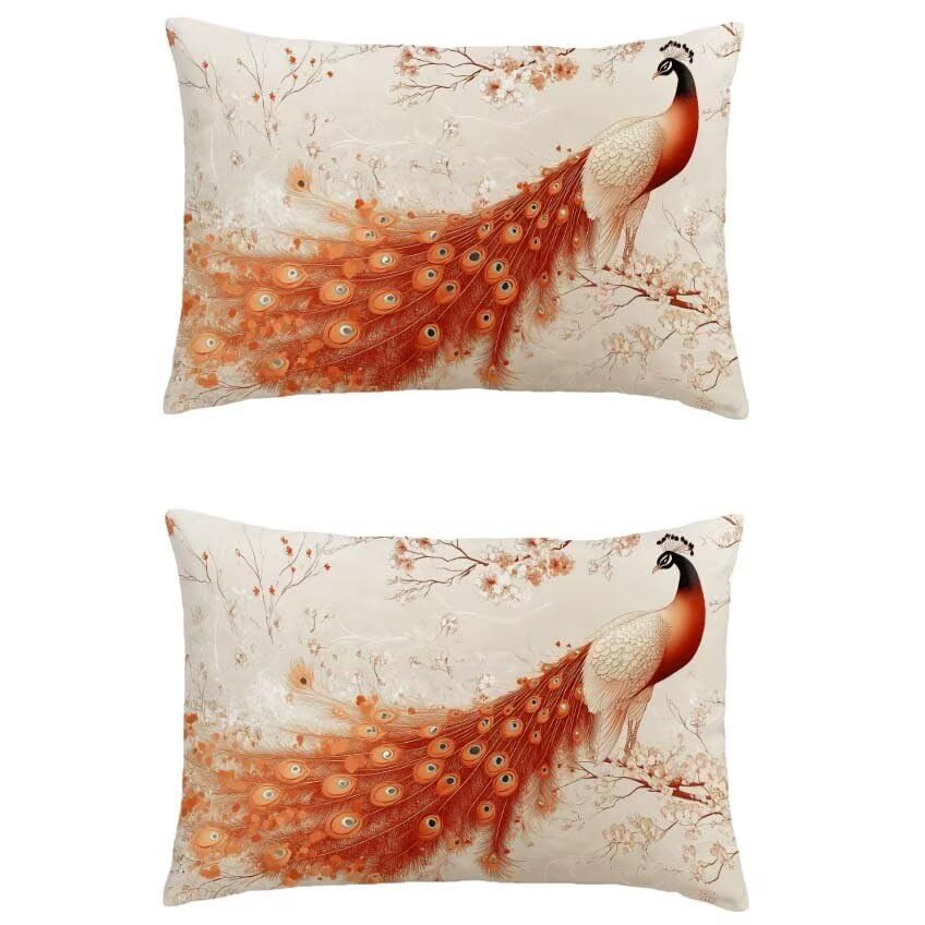Housse de coussin lin 70x90cm rectangulaire double sided printing de luxe
