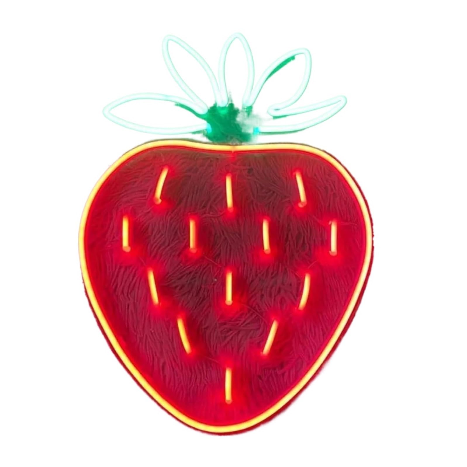 Aextroi neon Lights Sign Soothing Ambiance Neon Sign Strawberry Fruit Light for Candy Store Restaurant