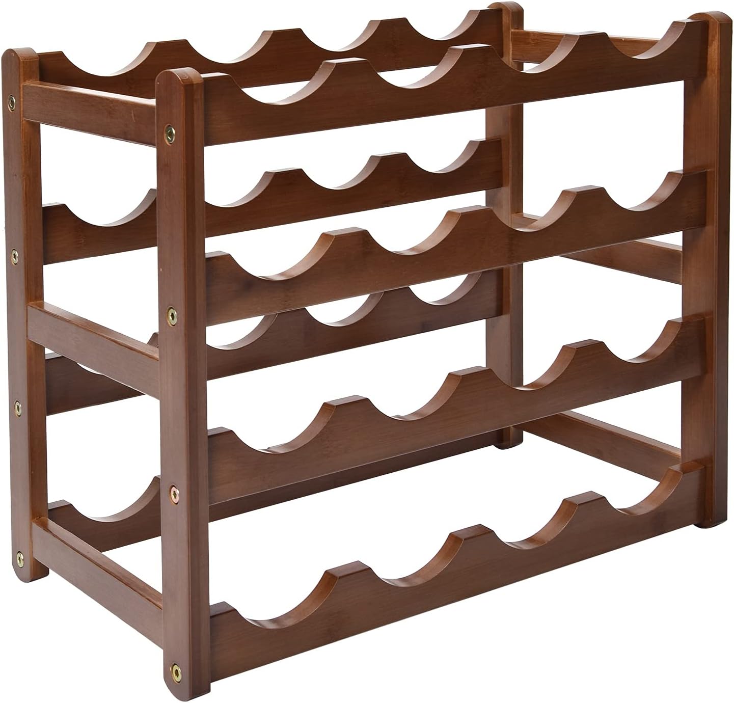AYNEFY 4 Tier Wine Rack Wine Baskets Racks Bottles with Sturdy Layered Design for Home Kitchen Dining Room Cellar 4 Tier Rack Storage Shelf for Kitchen