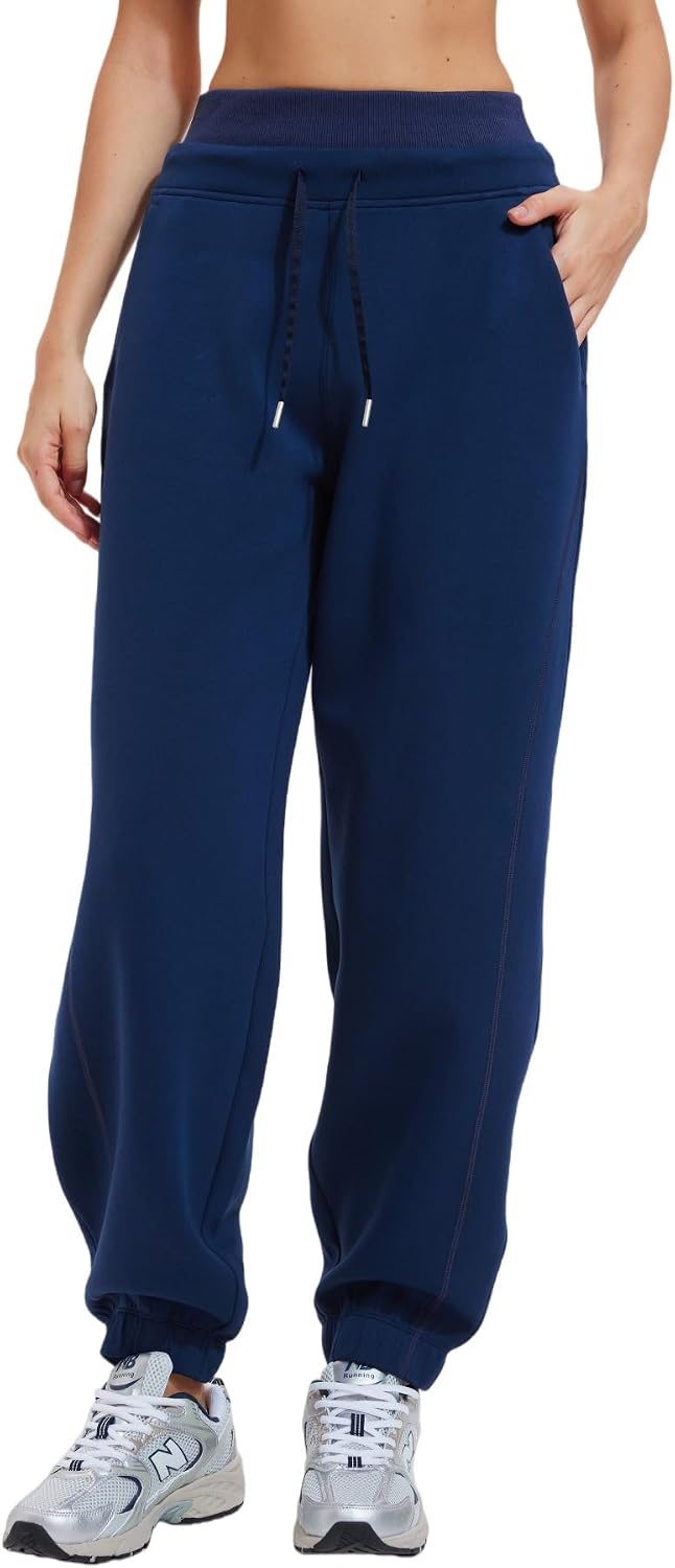 AFZ Women Baggy Sweatpants with Pockets Cotton Joggers Ankle Pants for Lounge Running Workout