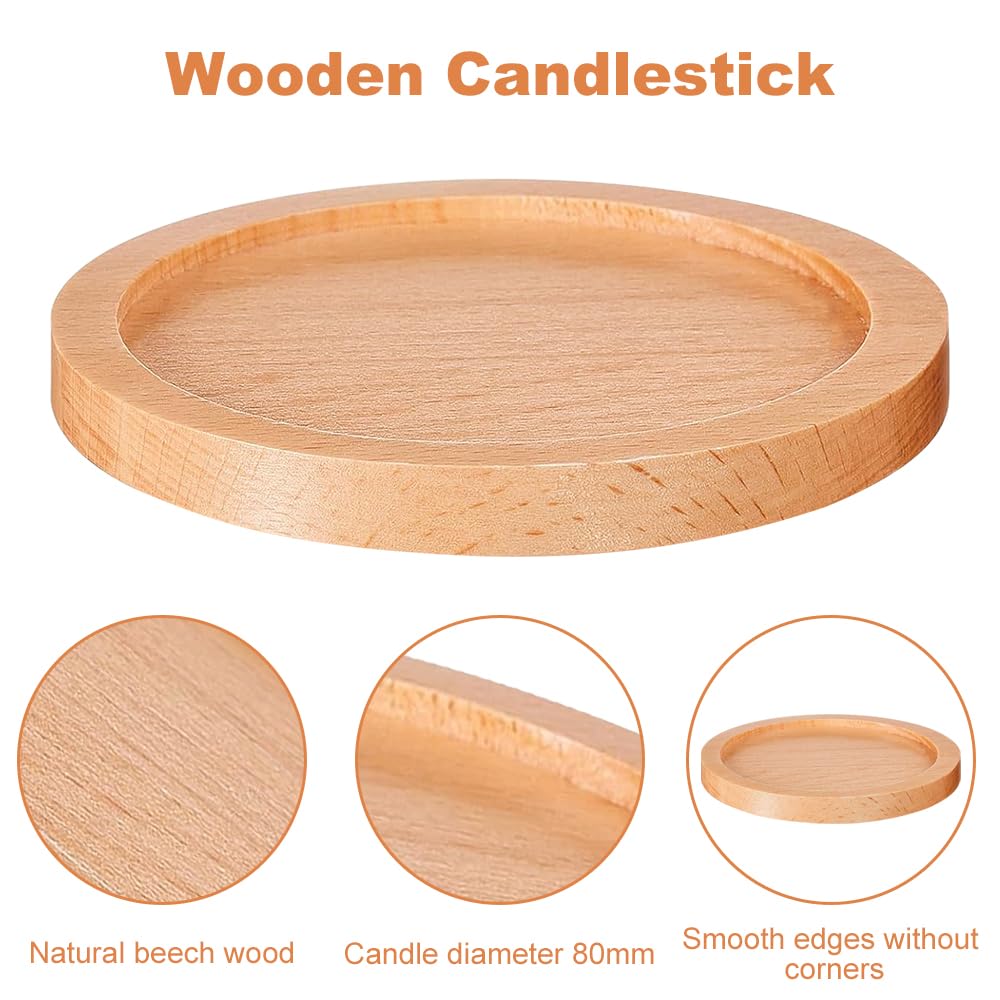 Ensemble De 3 Supports De Bougie En Bois Recyclé Par Madam Stoltz 5060854773777