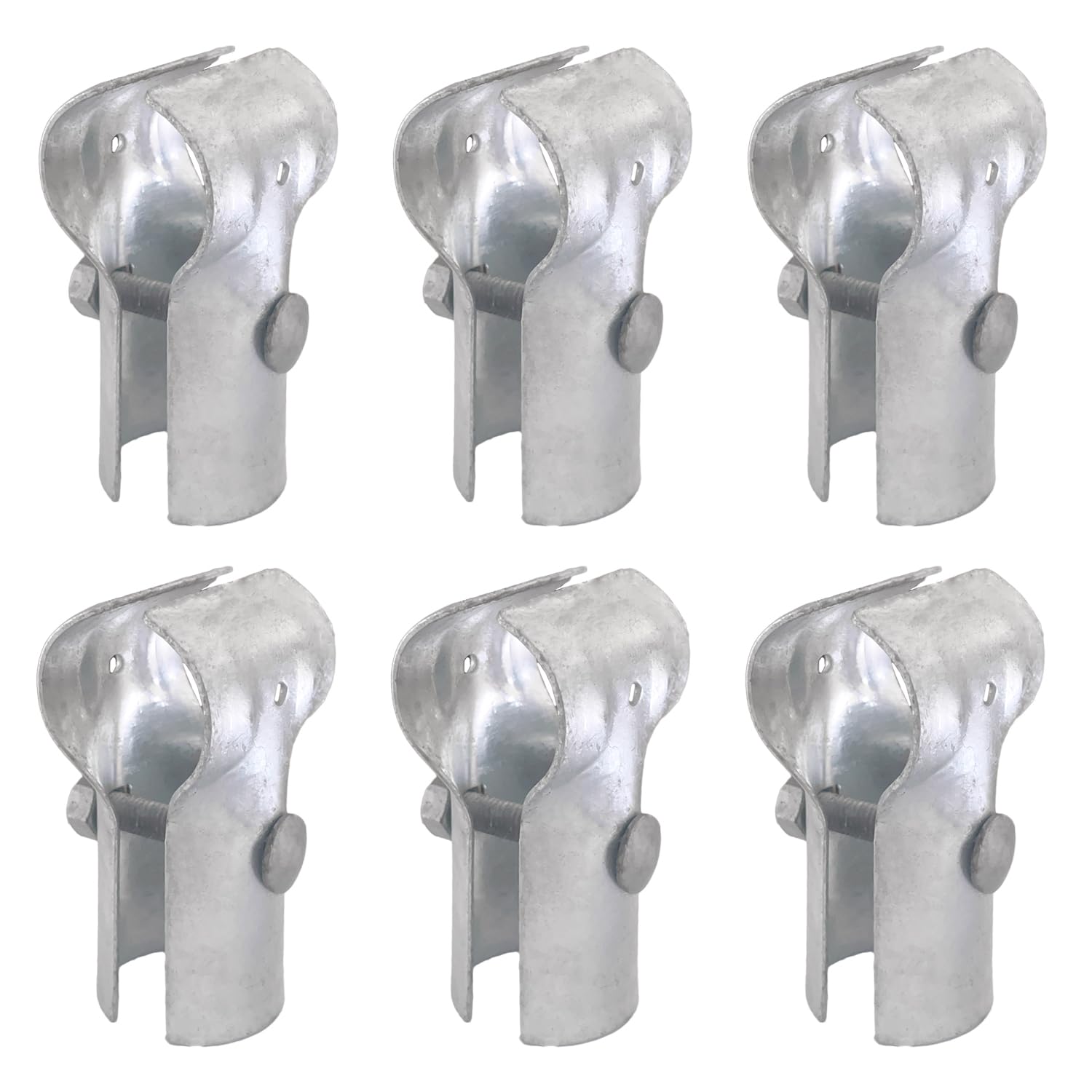 Lot De 4 Colliers De Serrage En T Acier Galvanisé - 3,5x4,5 Cm, Pour Tuyaux OD 4,5 Cm