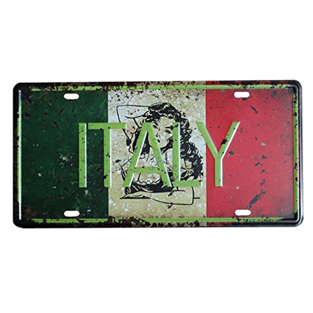Eureya License Plate Car Tag Home/Cafe Bar/Pub/Restaurant/Exhibition Wall Decor Vintage Plaque 6"x12" (ITALY)