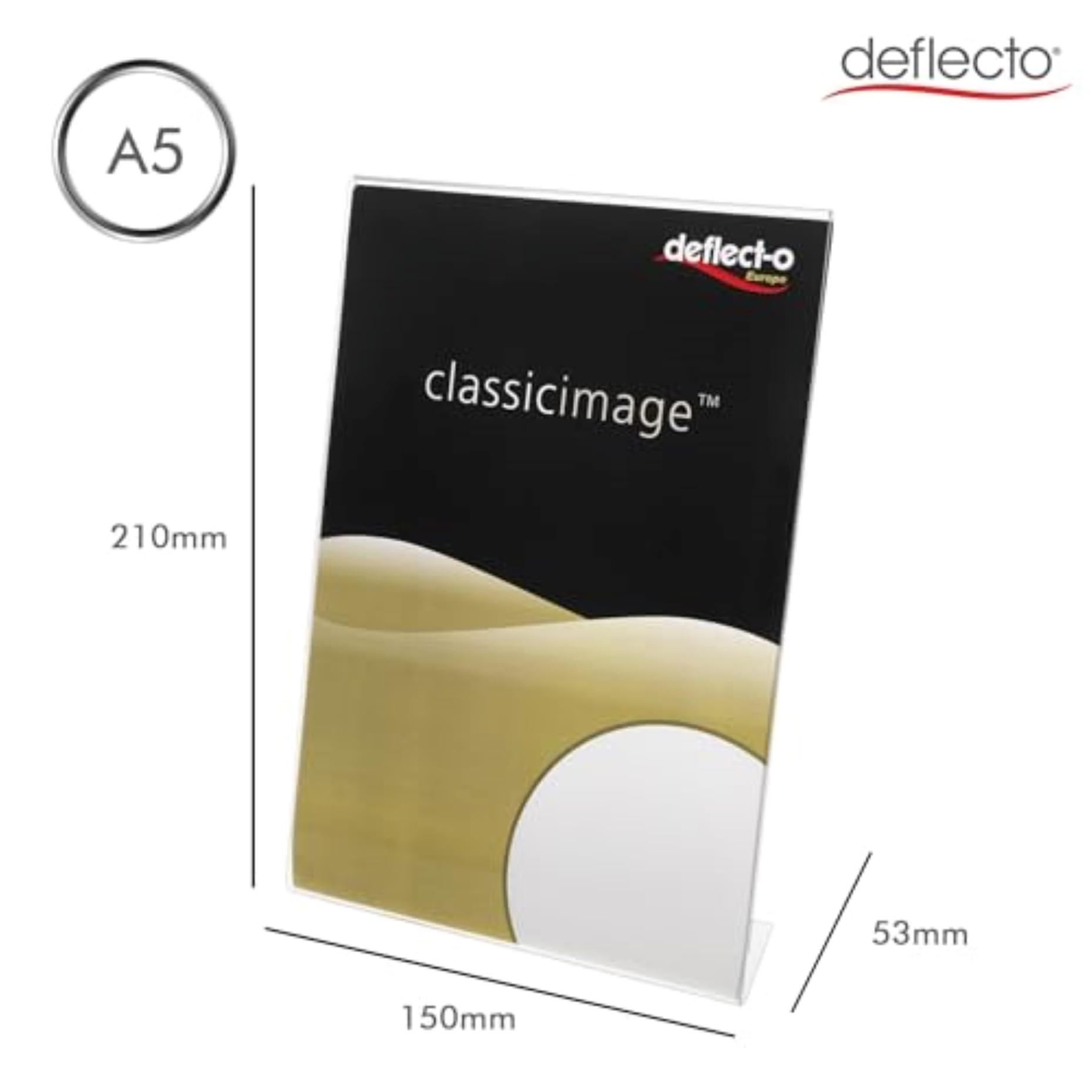 Deflecto Lot de 12 porte-signatures A4 portrait – Support incliné en acrylique/plexiglas pour affiches et dépliants