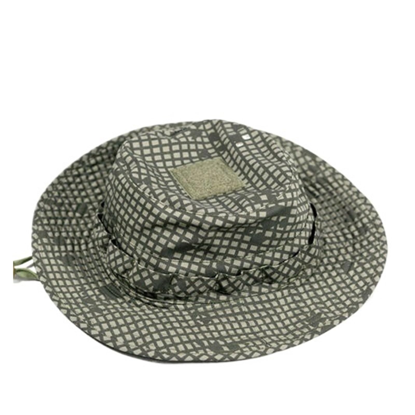 Cappello Pescatore Uomo Cappello tattico con tesa larga e rotonda, cappello da pescatore, mimetico notturno nel deserto, T-block De Spot