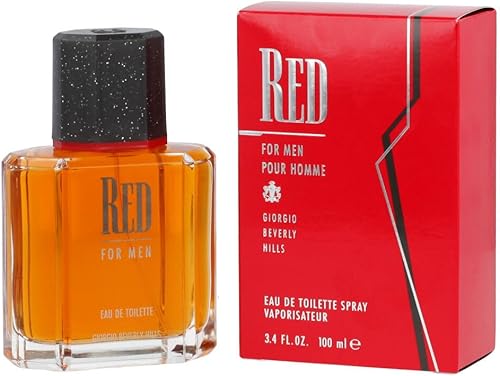 GIORGIO BEVERLY HILLS BHN802 Multi Red Men Eau de Toilette en espray de 3.4 oz
