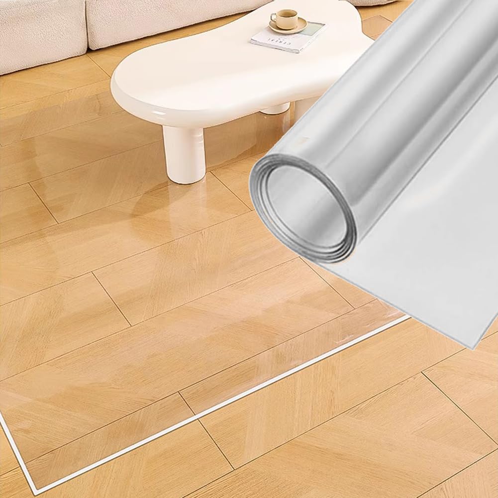 Tapis de salon transparent anti-rayures en PVC pour chambre
