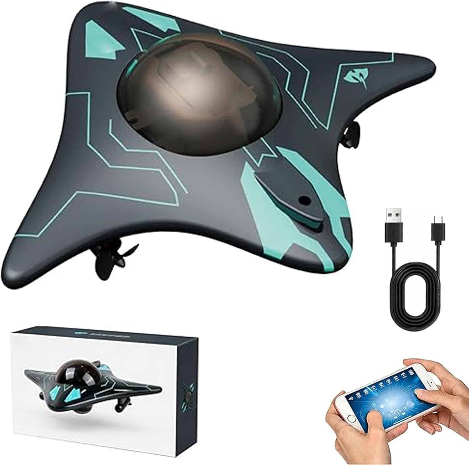 2026 New Upgrade Underwater Drone, Bionic Design, Focusing On Correction,Wireless Connectivity, Smart App Control, Real-Time Image Transmission, Suitable for Underwater Exploration (1PCS)