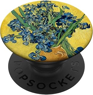Van Gogh Irises Blue Flower Still Life Impressionist PopSockets Adhesive PopGrip
