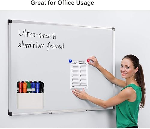 Miniatura 5 de Soporte magnético para marcadores de borrado en seco + soporte de malla para bolígrafo con cajón