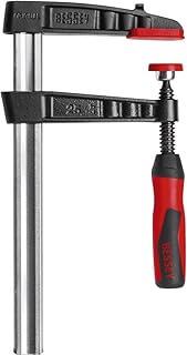 BESSEY TG7.024+2K Cast Jaw Clamp for Woodworking, F-style with Wood Handle, Carpentry, Home Improvement, and DIY Projects