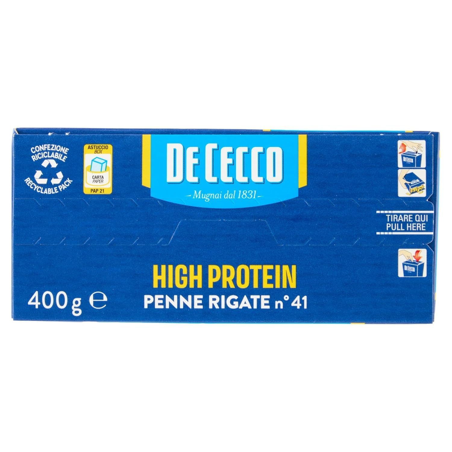 Italian Gourmet Bundle High Protein Pasta 12x 400g + Italian Gourmet Polpa Gratis – Proteinreiche Penne Rigate mit 30% Protein, Vegane High Protein Nudeln für Fitness, Muskelaufbau, Meal Prep
