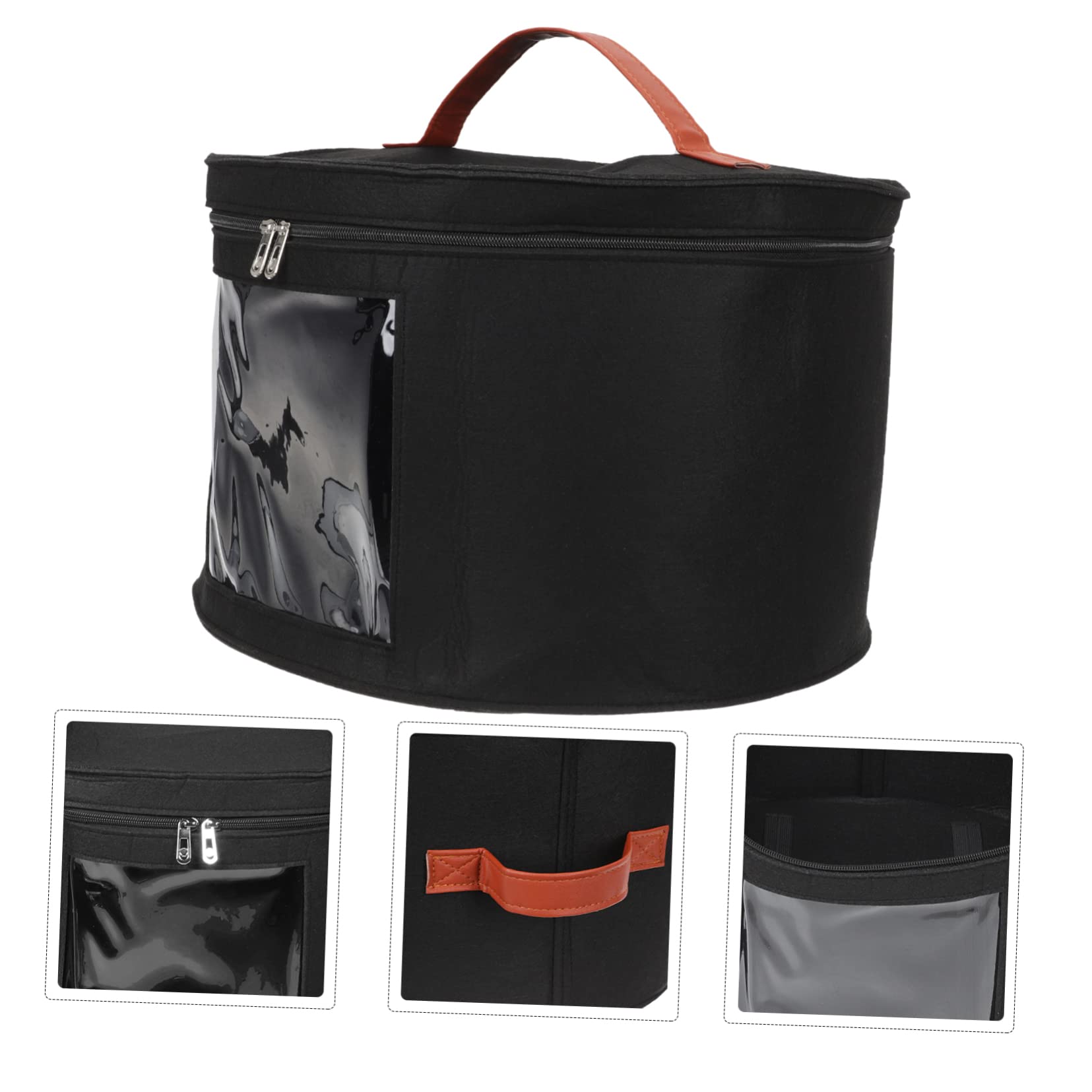 KOMBIUDA Desktop Hat Storage Box Felt Organizer for Hats Socks and Ties Convenient Travel Case for Home the Go Compact