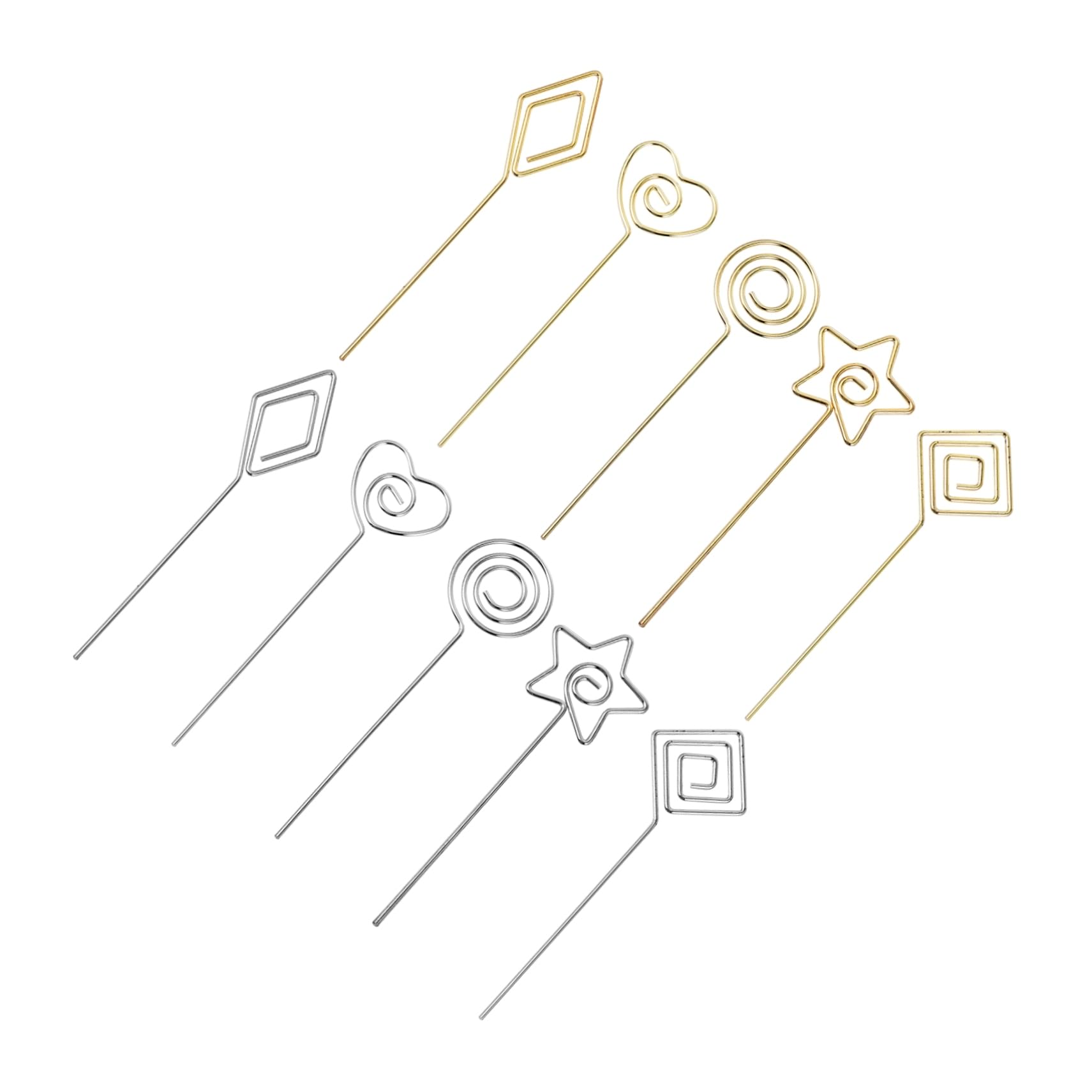 LALAFINA 10pcs Alloy Photo Clips Adorable Heart Shaped Memo Holders for Home Office Use Compact Design for Space Saving and Decorative Note Clamps