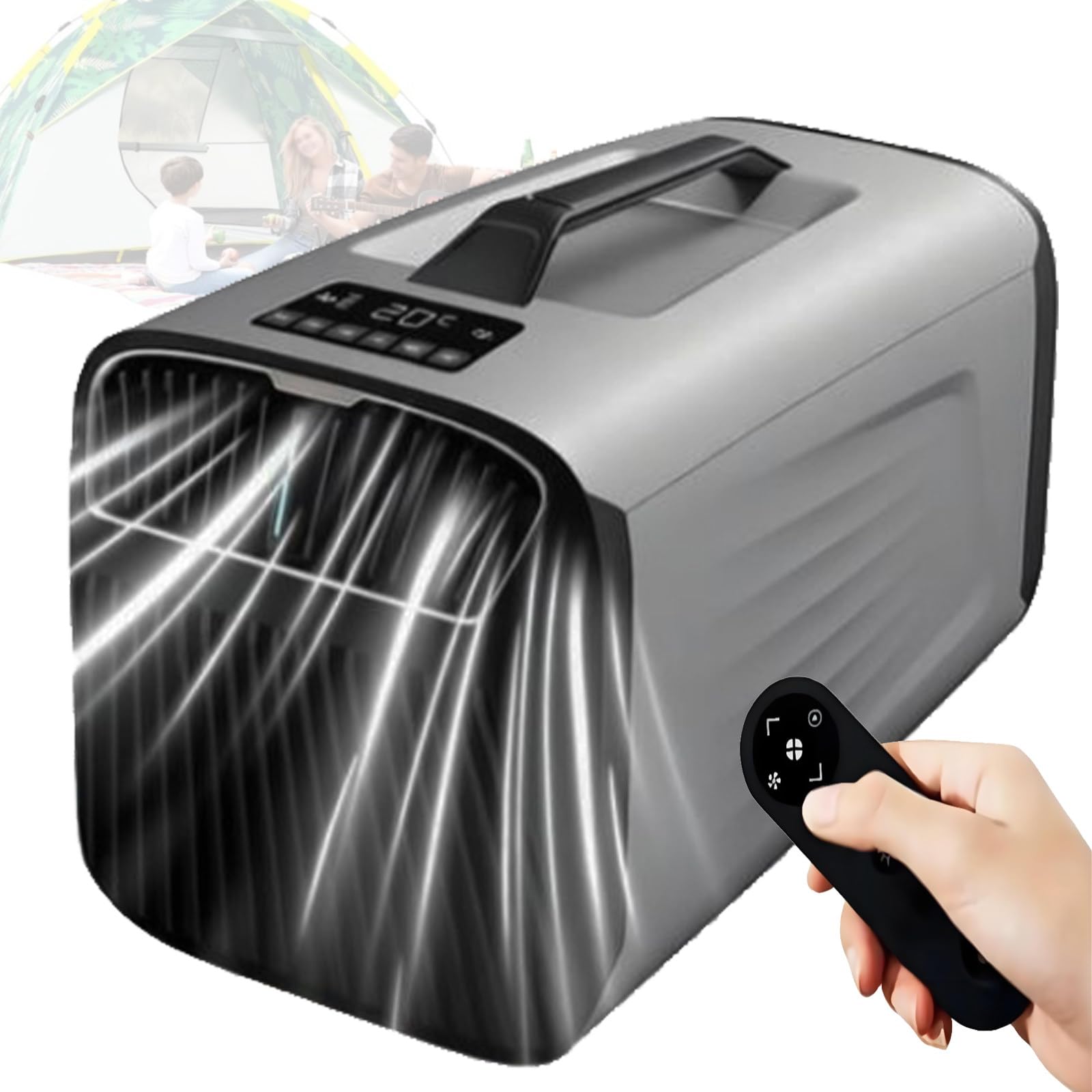 DOZPAL Portable Tent Air Conditioner 5200 BTU Efficient Cooling for RVs, Tents, Trucks, Camping, Outdoor and Indoor, 4-in-1 Quiet Small AC Unit Mobile Air Conditioning Unit Kit A-24V