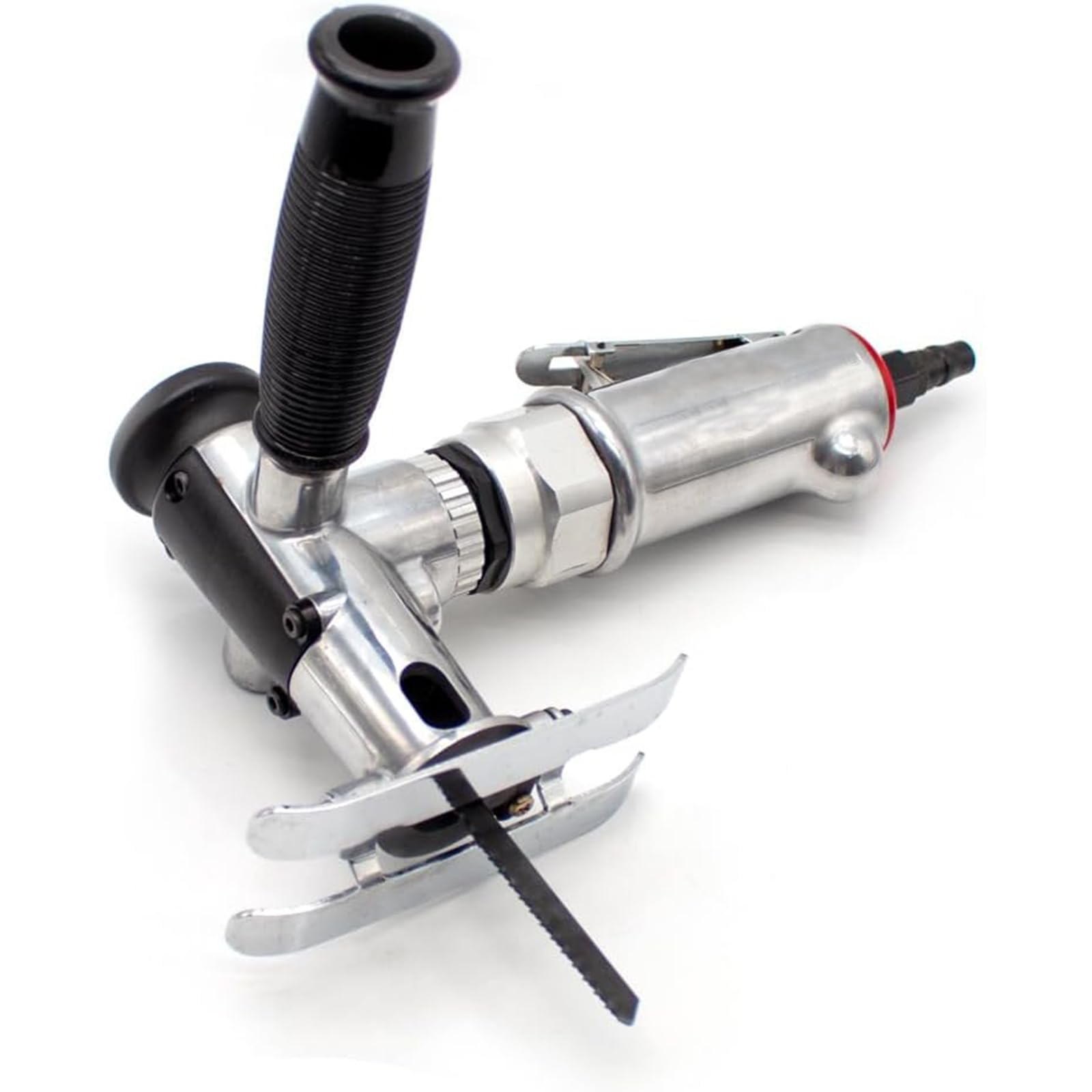 Burcgina Stroke 10MM Pneumatic Jigsaw Woodworking Reciprocating Cutting Machine 8000RPM Air Wood Cutter Handheld Cutting Saw Silver,1