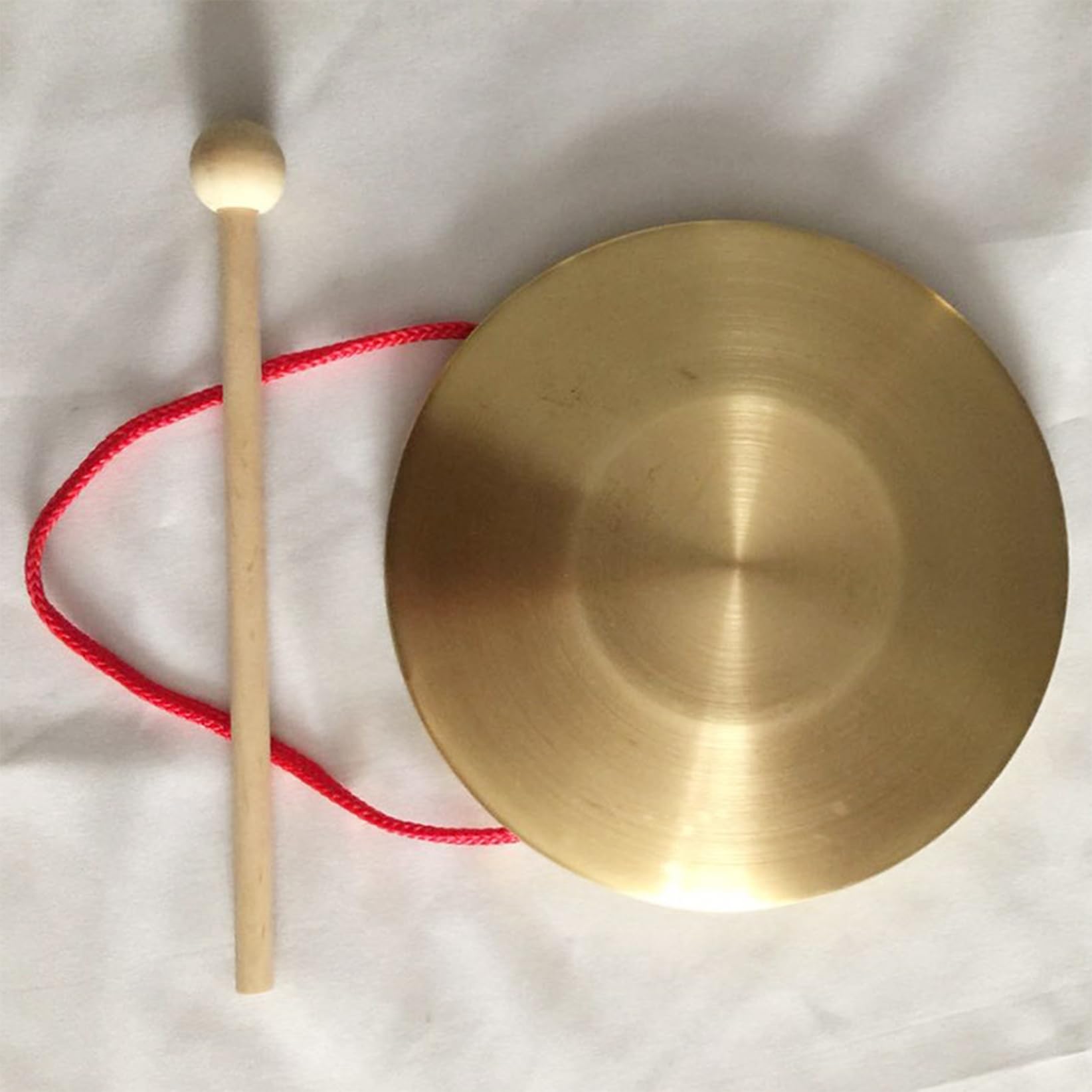 Instrumento Chino, Gong de latón Gong Chino de Bronce Feng Shui Chino Gong de latón, Instrumento de percusión Chino Gong Gong pequeño Gong de percusión Gong de Mano Latón(25cm)