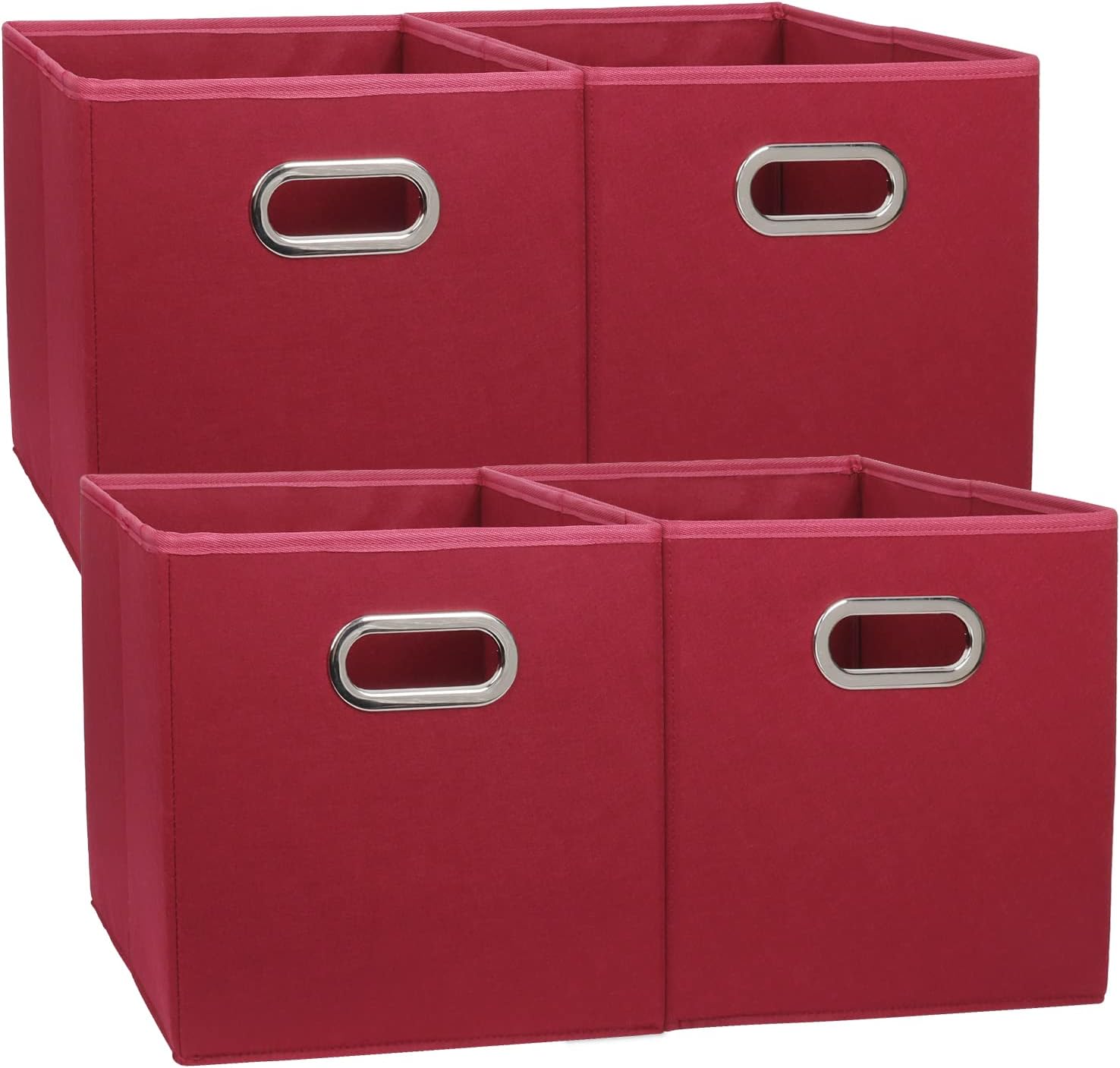 MILILOVE 4Pcs Felt Storage Basket 11x11x11 inch Cube