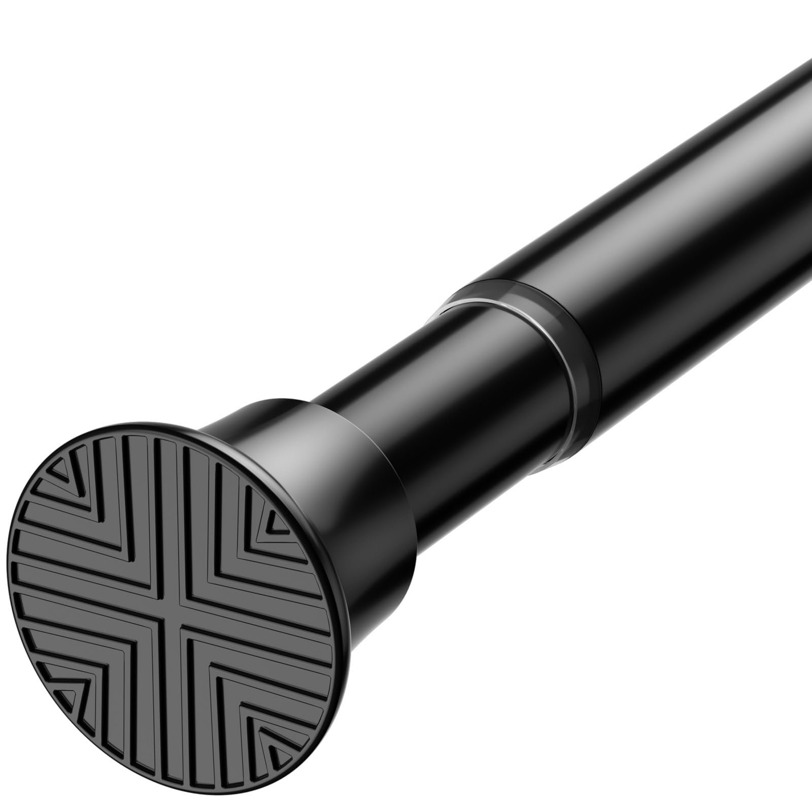 Fvonzn Gardinenstange ohne Bohren, Schwarz teleskopstange 40-90cm - Stabile Klemmstange &, rostfrei klemmstange für Fenster, Küche, Wohnmobil