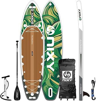 NIXY Monterey G5 Paddle Board Expedition & Touring - 116" x 34" x 6" Inflatable SUP - Welded Seams, Woven Drop Stitch for Safety & Durability - Ultra-Light and Stable.