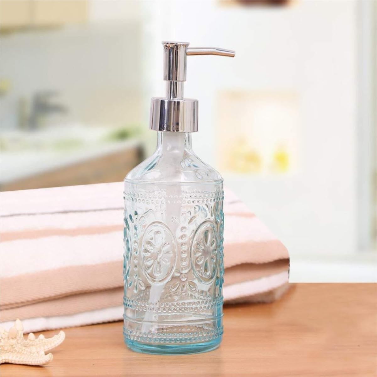 Distributore di sapone per lozione Distributore di sapone per lozione, Sapone per le mani in vetro Galvanotecnica Spazzolato Pompa Distributore di sapone per piatti Distributore di sapone per il