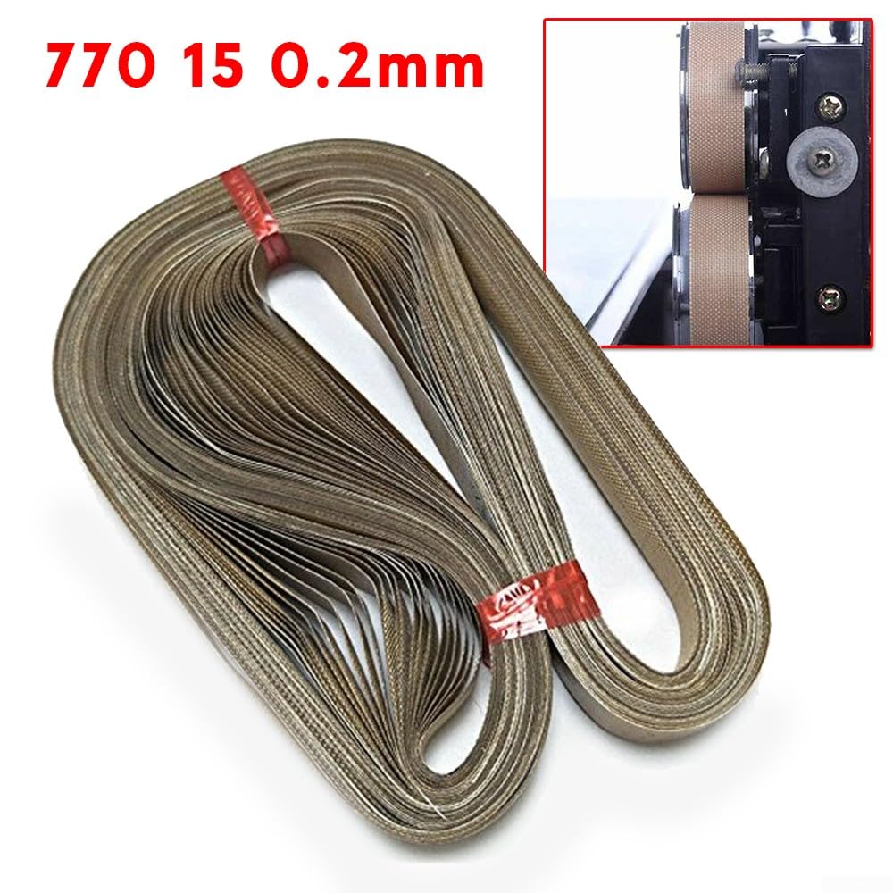 50 Stück Förderband für FR-900 FRD-1000 kontinuierliche Bandversiegelung 770 x 15 x 0,2 mm