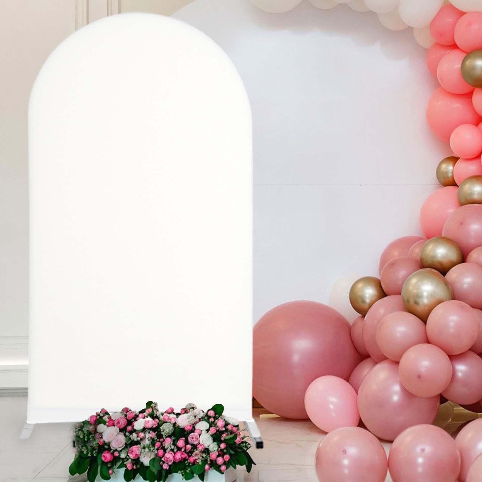 Almencla Arch Backdrop Cover Traubogen Hintergrund Überzug Polyester Rückwand Dekoration für Jubiläumsparty Hochzeitsempfang Fotoshooting Bankettsaal, Mehrfarbig, 220cmx120cm