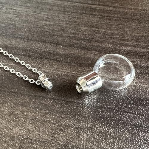 Glass Bottle Necklace Stainless Steel Urn Ashes Pendant Vail Necklace2