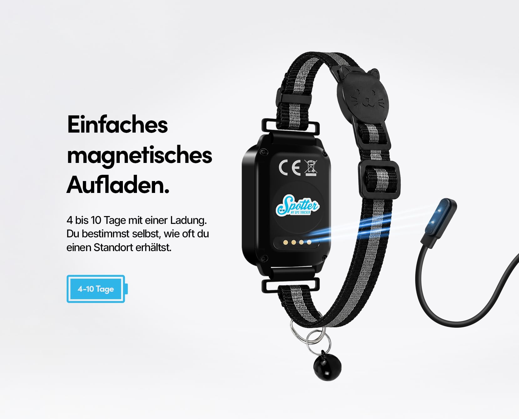 Spotter CatX - Localizzatore GPS per gatti con display, senza ABO