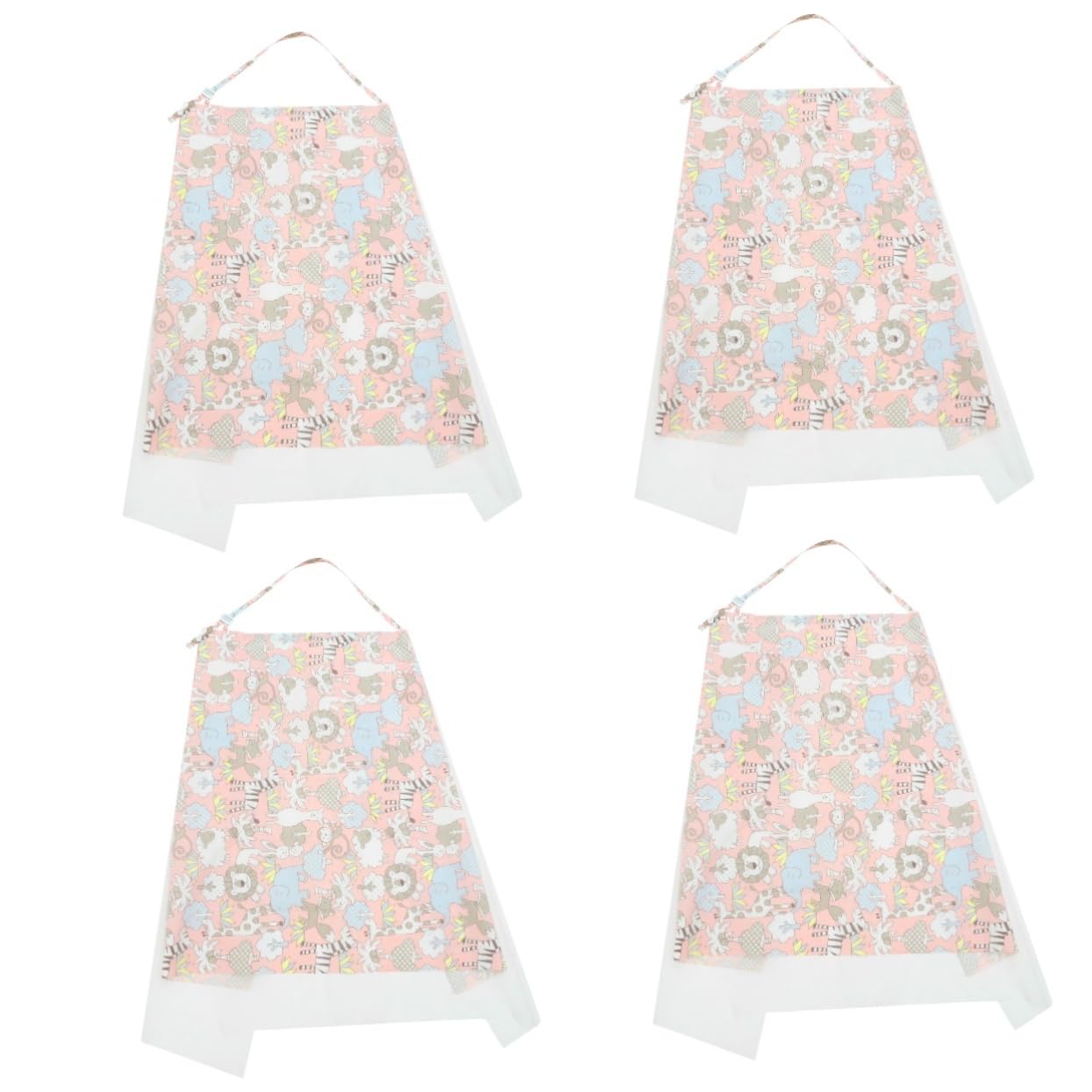 Toyvian 4 sztuki ręczników do karmienia, kocyk do karmienia, ochrona prywatności, fartuch do karmienia, koc do karmienia, bawełna