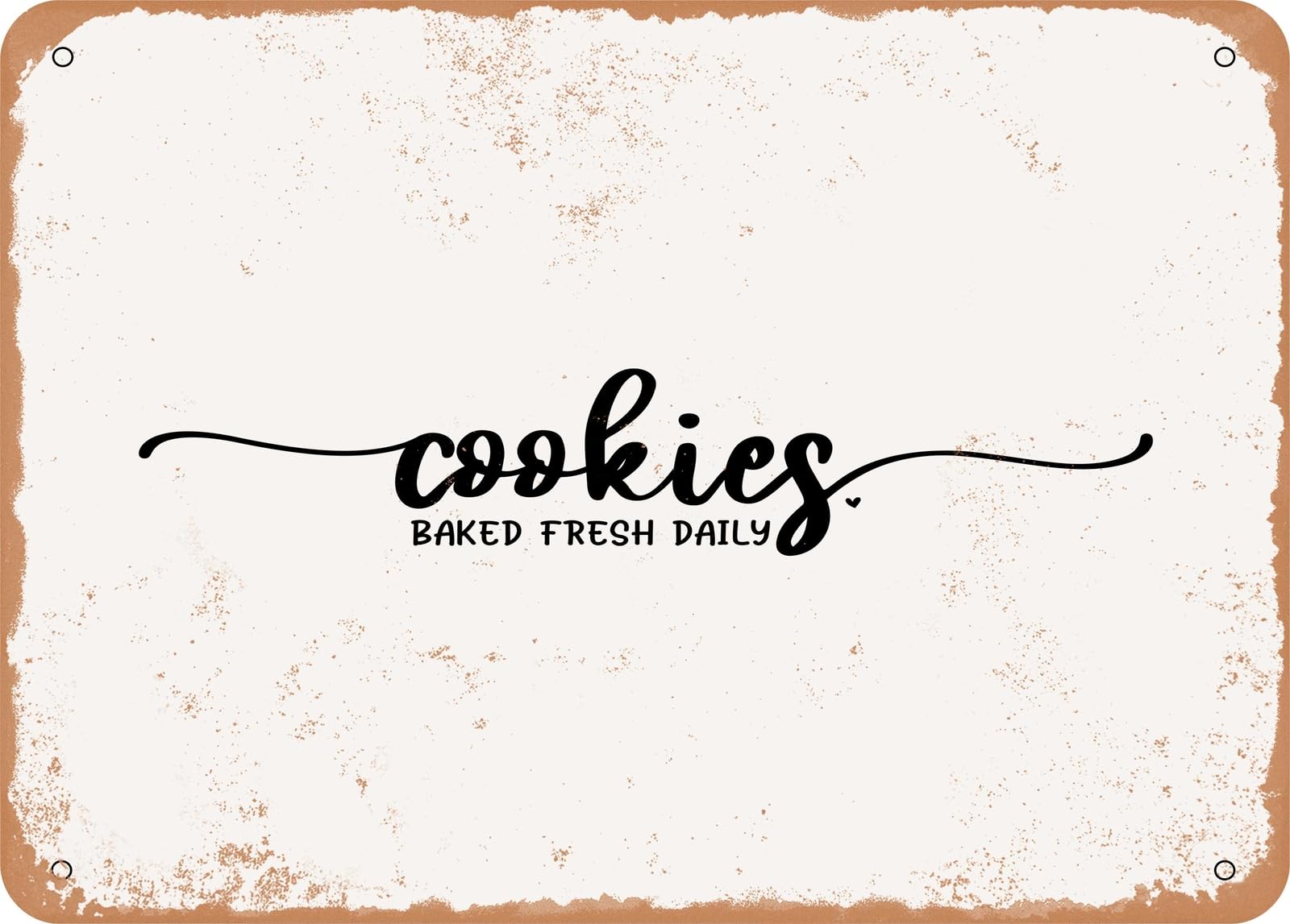 Miaomansenstore Metal Sign - Cookies Baked Fresh Daily - Vintage Look Sign Home Decor