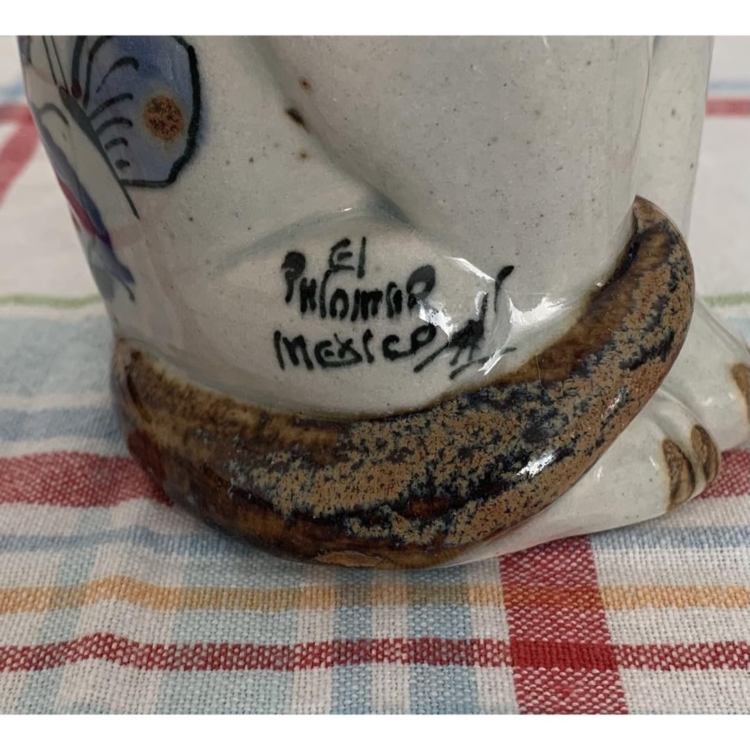 Amazon.co.jp: 陶器製 猫の置物 メキシコ トナラ焼 : ホーム