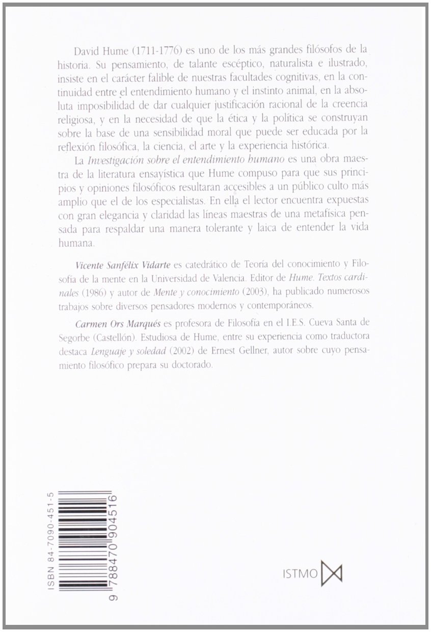 Investigaci?n sobre el entendimiento humano: 216 (Fundamentos)
